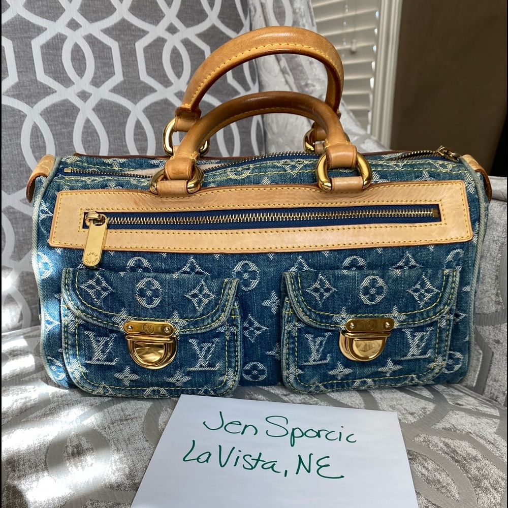 Denim LV Speedy